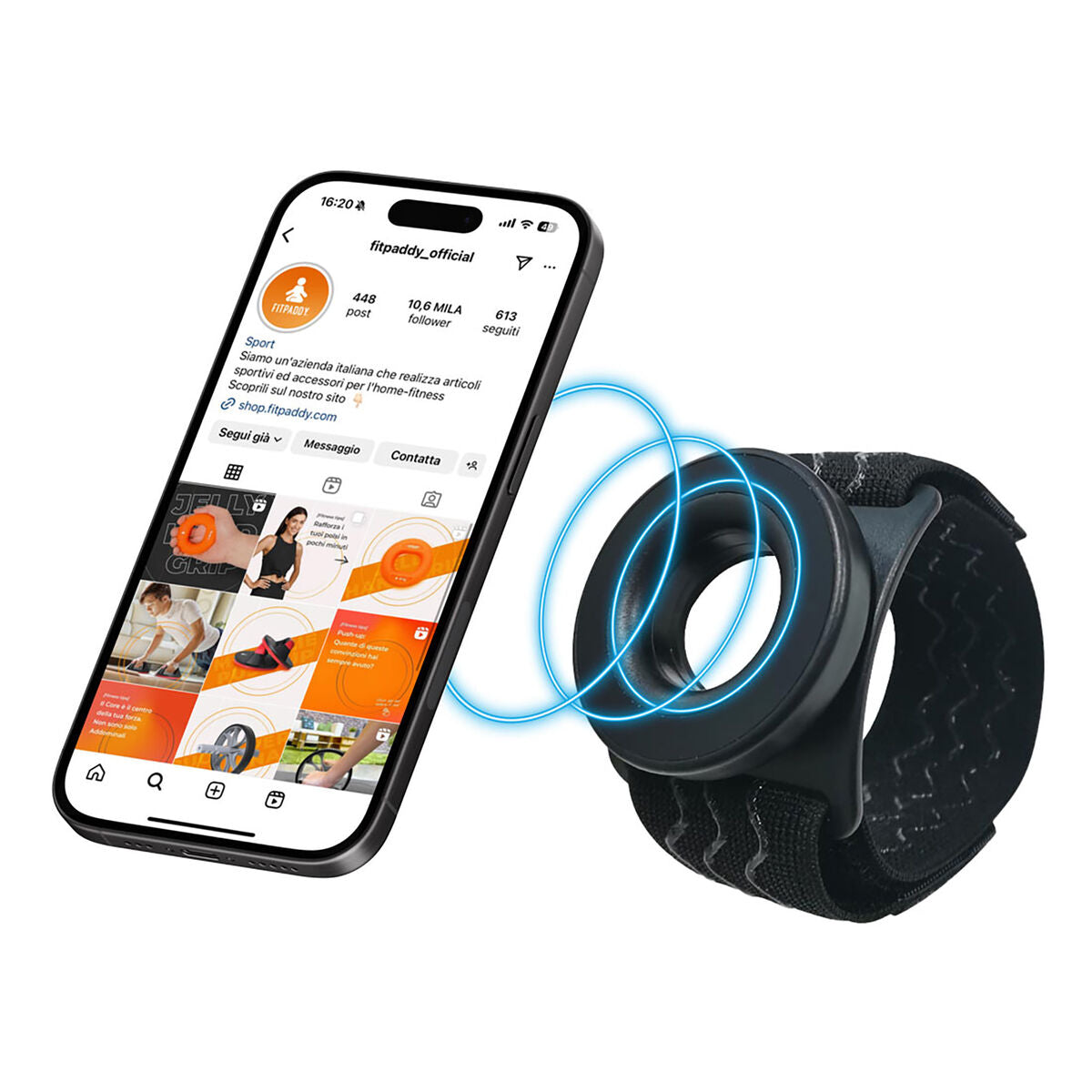 Fitpaddy Sportarmband Fitpaddy Zwart