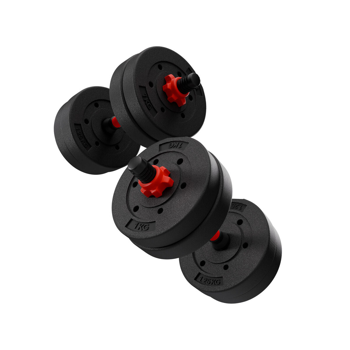 Ksix Kettlebell- En Halterset Ksix Zwart 20 Kg 19 Onderdelen