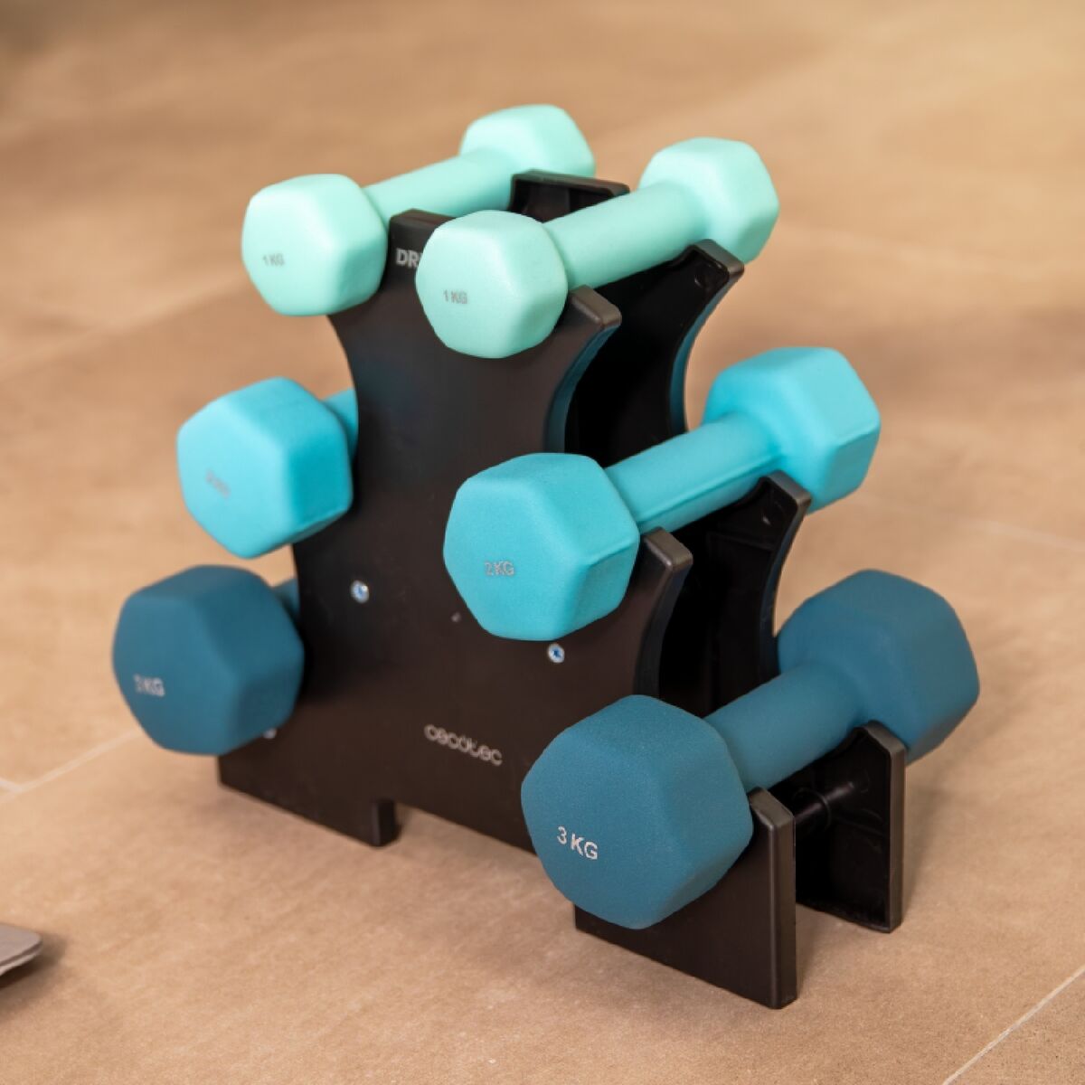 Cecotec Dumbbells Cecotec Drumfit 1 Kg 2 Kg 3 Kg Blauw 6 Stuks