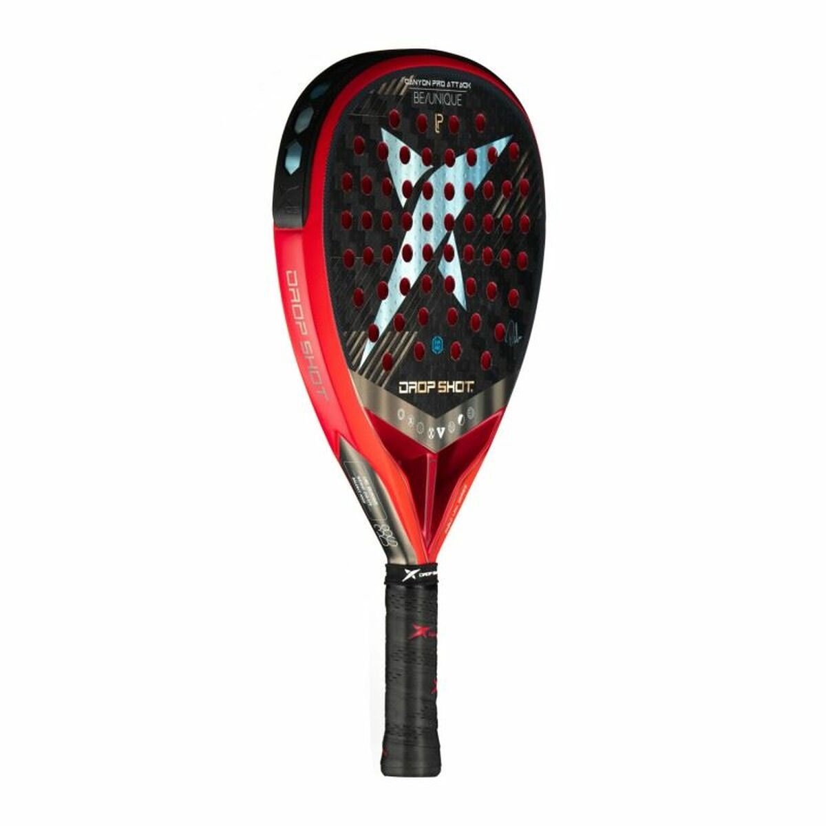Drop Shot Padel Racket Drop Shot Canyon Pro Attack Zwart