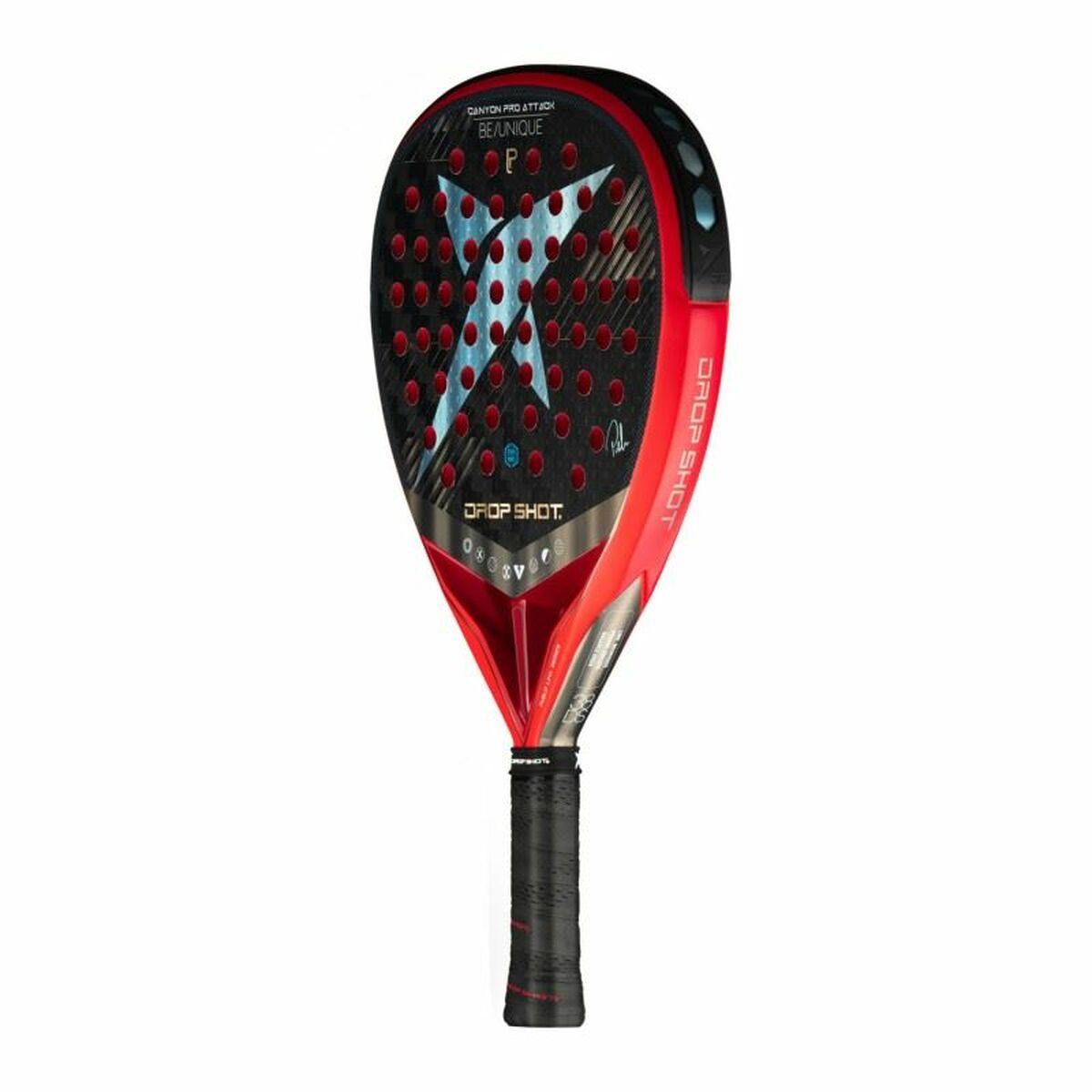 Drop Shot Padel Racket Drop Shot Canyon Pro Attack Zwart