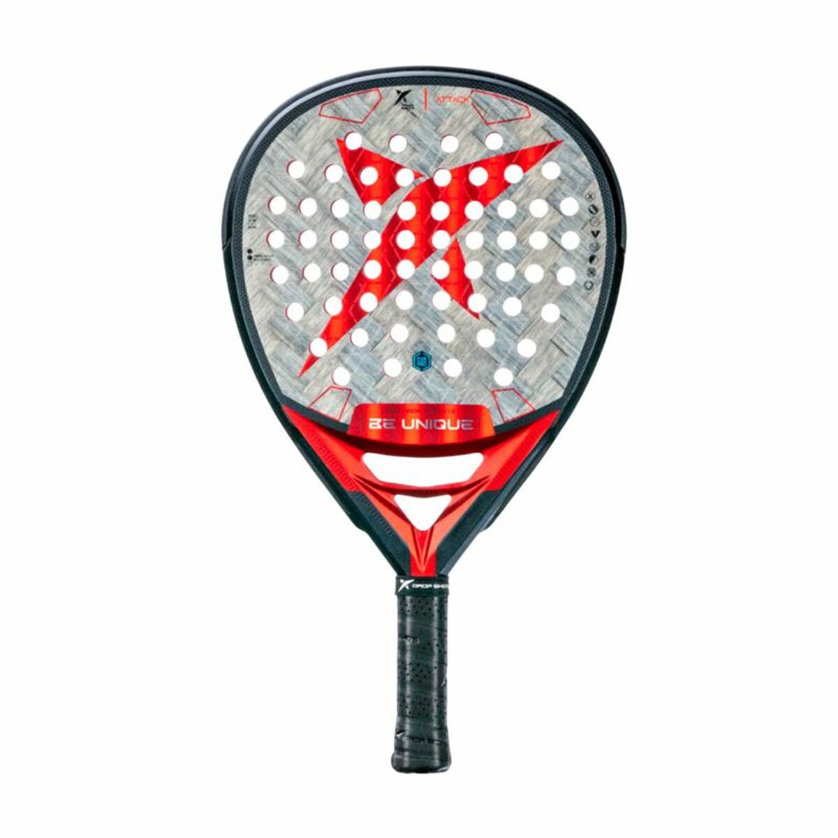 Drop Shot Padel Racket Drop Shot Conqueror Attack 1.5 Grijs Koolstofvezel