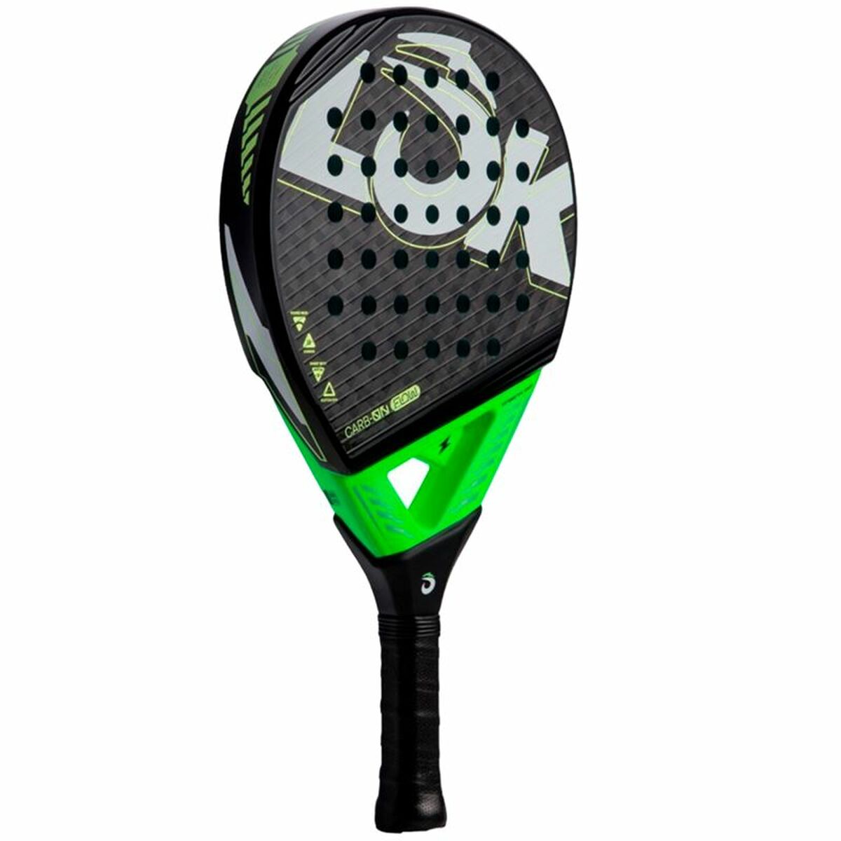 Lok Sports Padel Racket Lok Sports Carb-On Flow Zwart Limoengroen