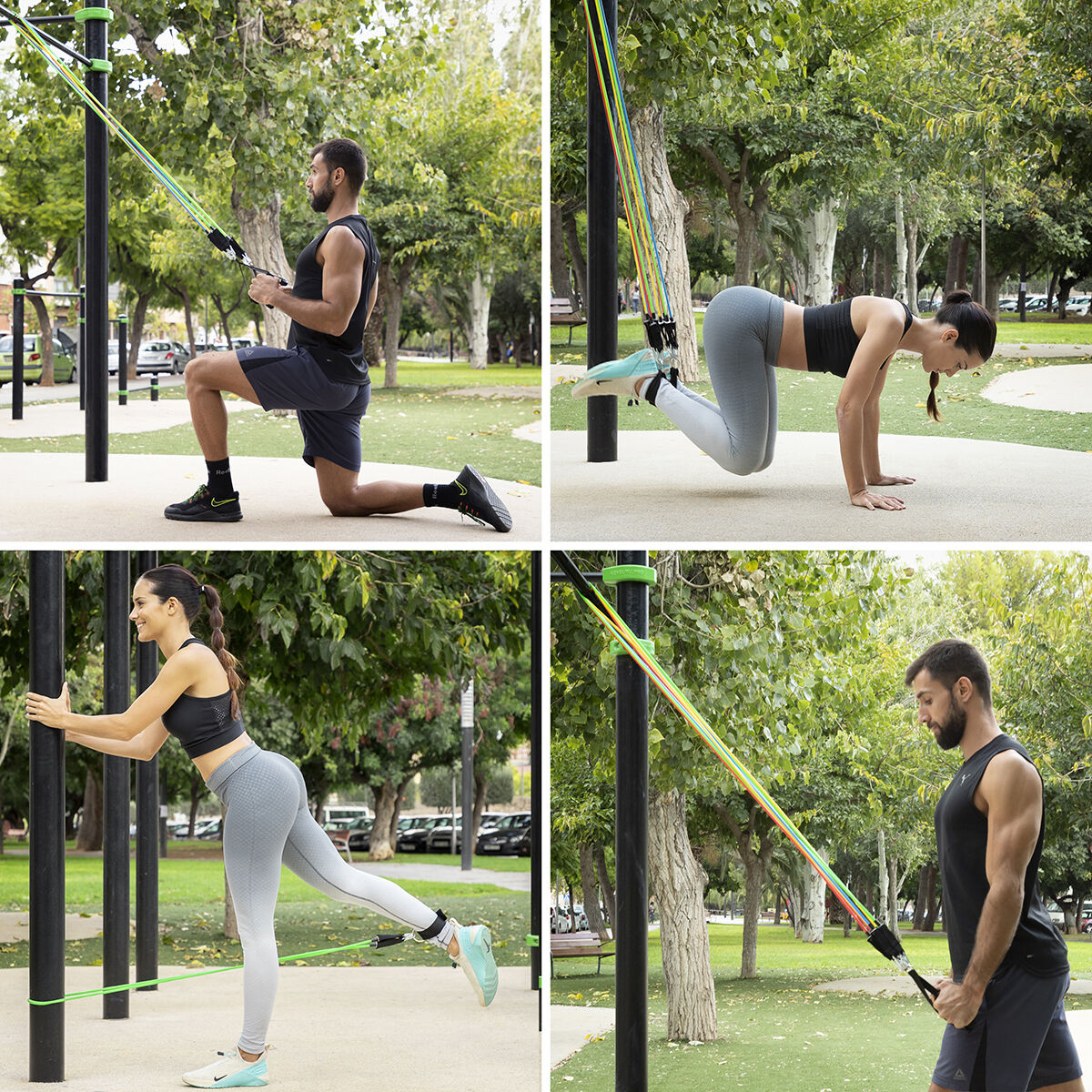 Innovagoods Set Van Weerstandsbanden Met Accessoires En Oefeningengids Rebainer Innovagoods 5 Stuks