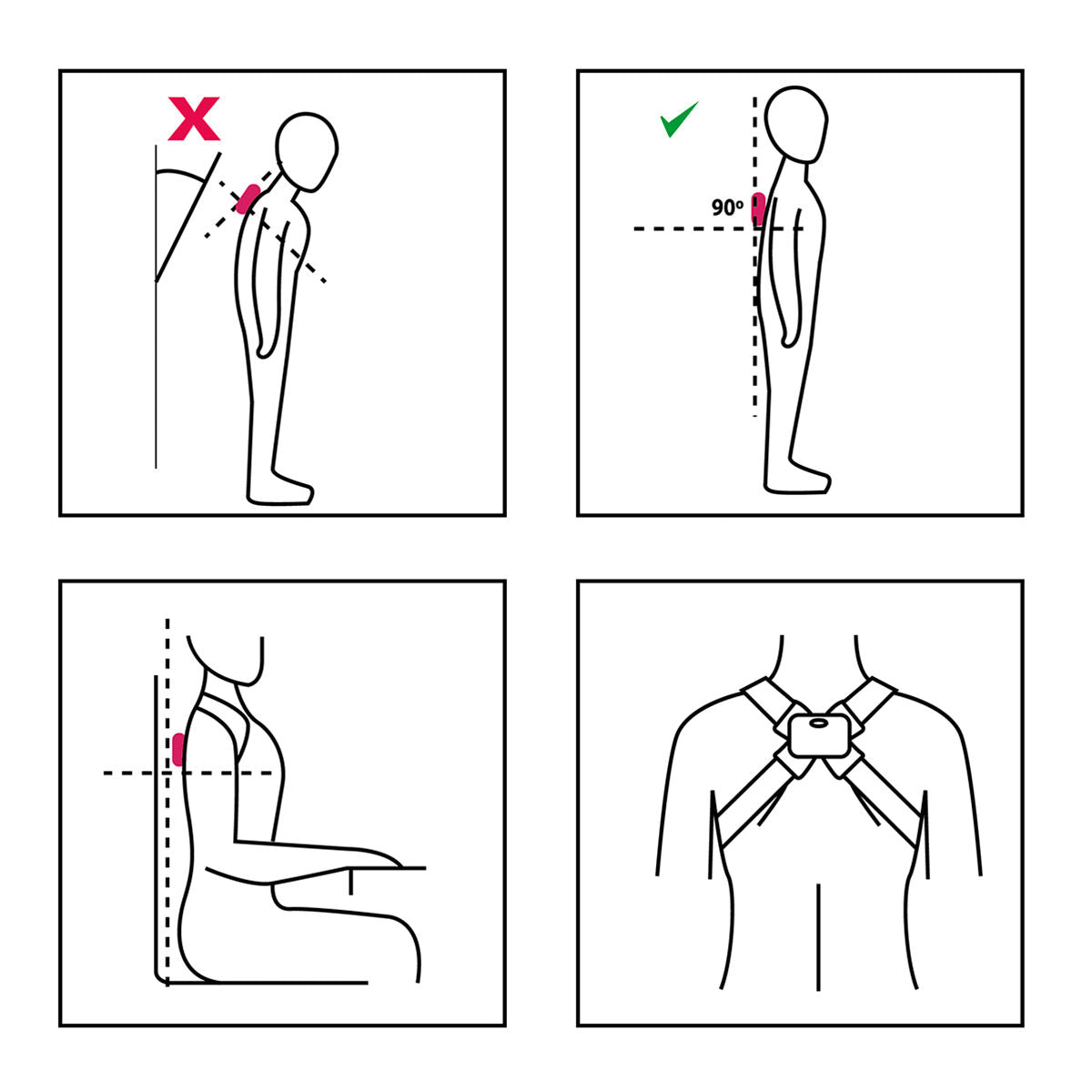 Innovagoods Slimme Oplaadbare Houdingstrainer Met Trilling Viback Innovagoods