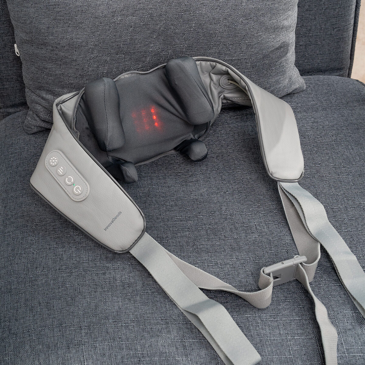 Innovagoods Oplaadbaar Massageapparaat Voor Nek En Rug Met 6 Knopen Silax Innovagoods