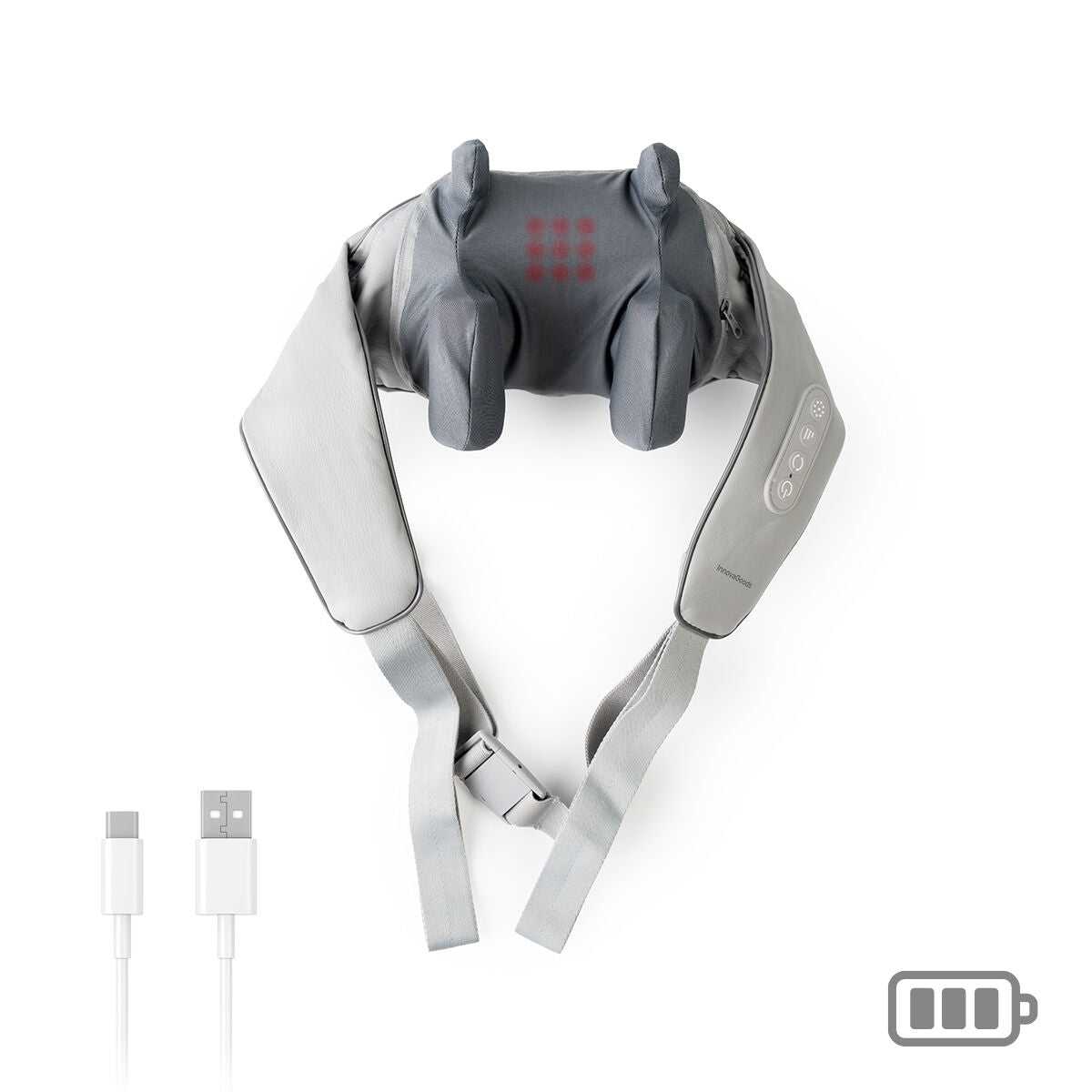 Innovagoods Oplaadbaar Massageapparaat Voor Nek En Rug Met 6 Knopen Silax Innovagoods