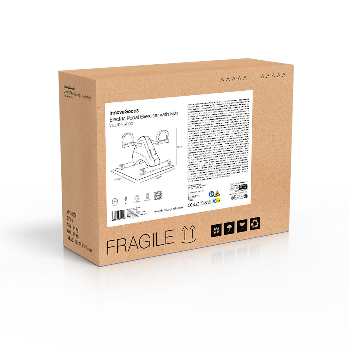 Innovagoods Elektrisch Ondersteunde Pedalen Voor Armen En Benen Met Mat En Afstandsbediening Velora 3000 Innovagoods